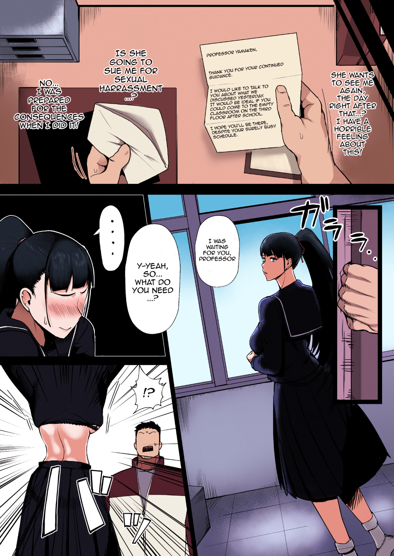 Hentai Manga Comic-The Uptight Model Student Wants To Become The Teachers Bitch (Color)-Read-8